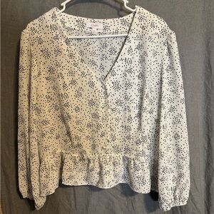 Candies Women's White Polka Dot Top